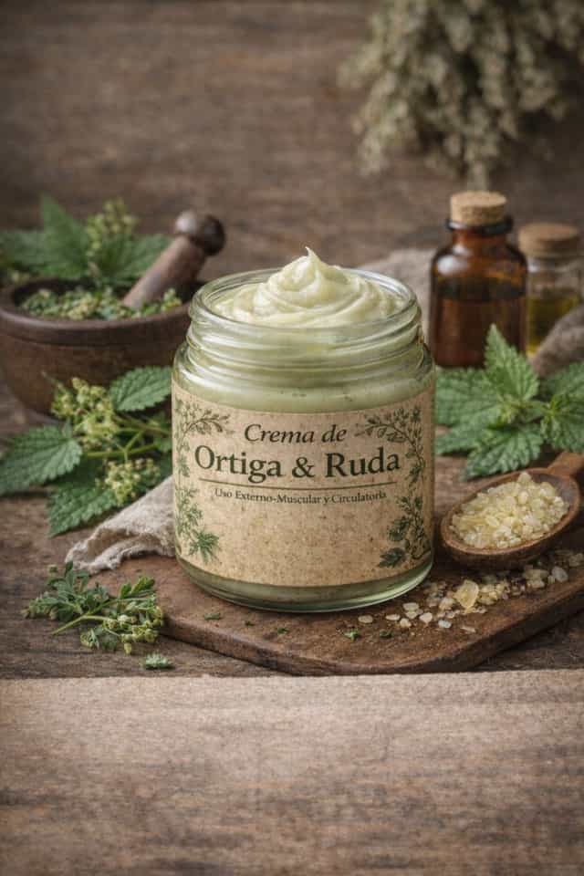 Crema de ortiga y ruda