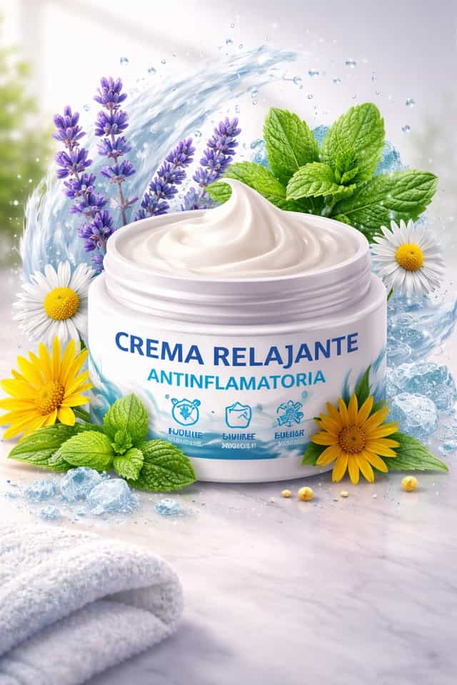 Crema relajante y antiinflamatoria